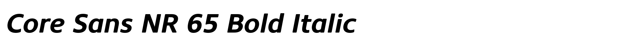 Core Sans NR 65 Bold Italic image